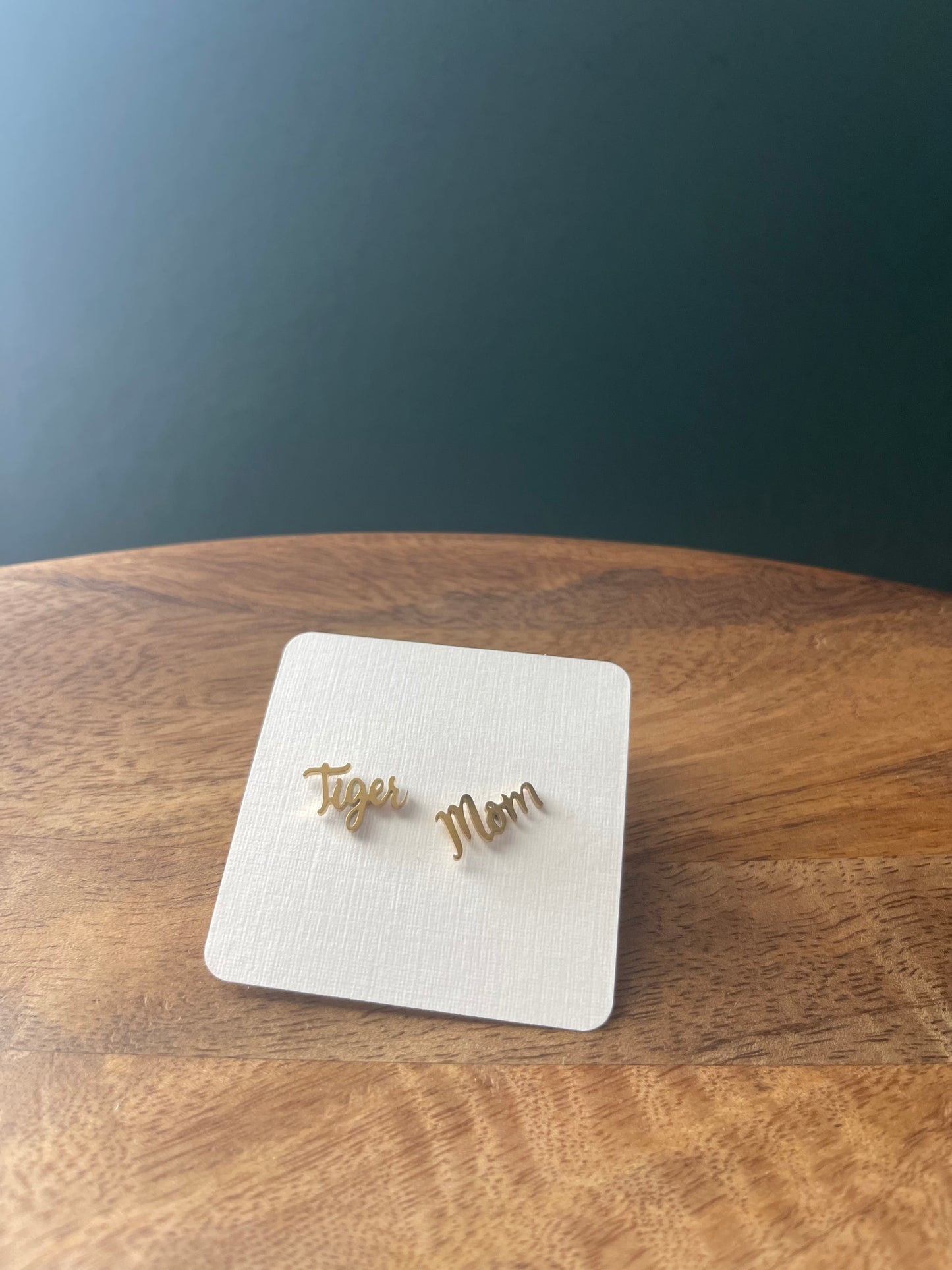 Tiger Mom Stud Earrings