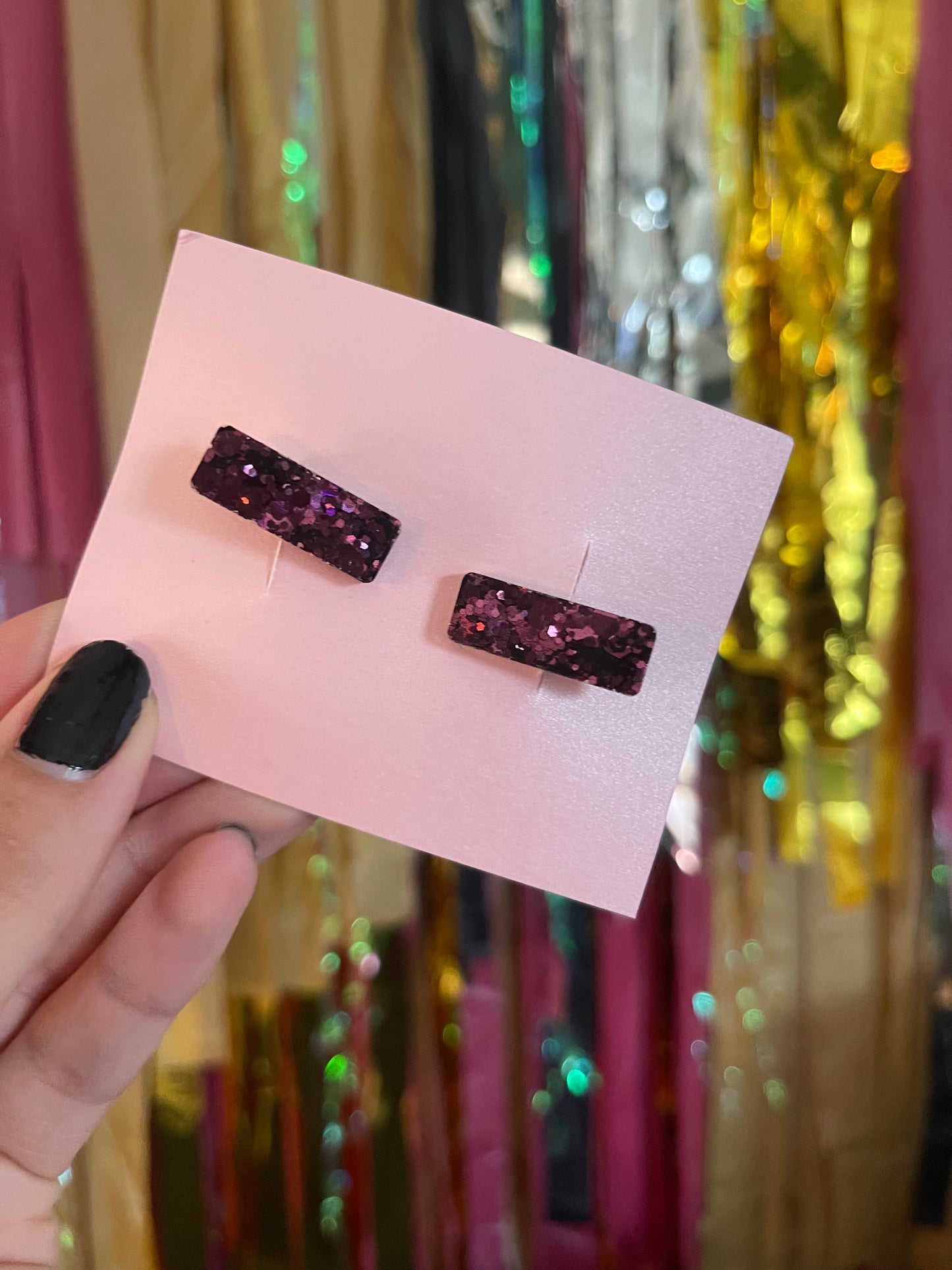 Velvet Maroon Mini Clip Set