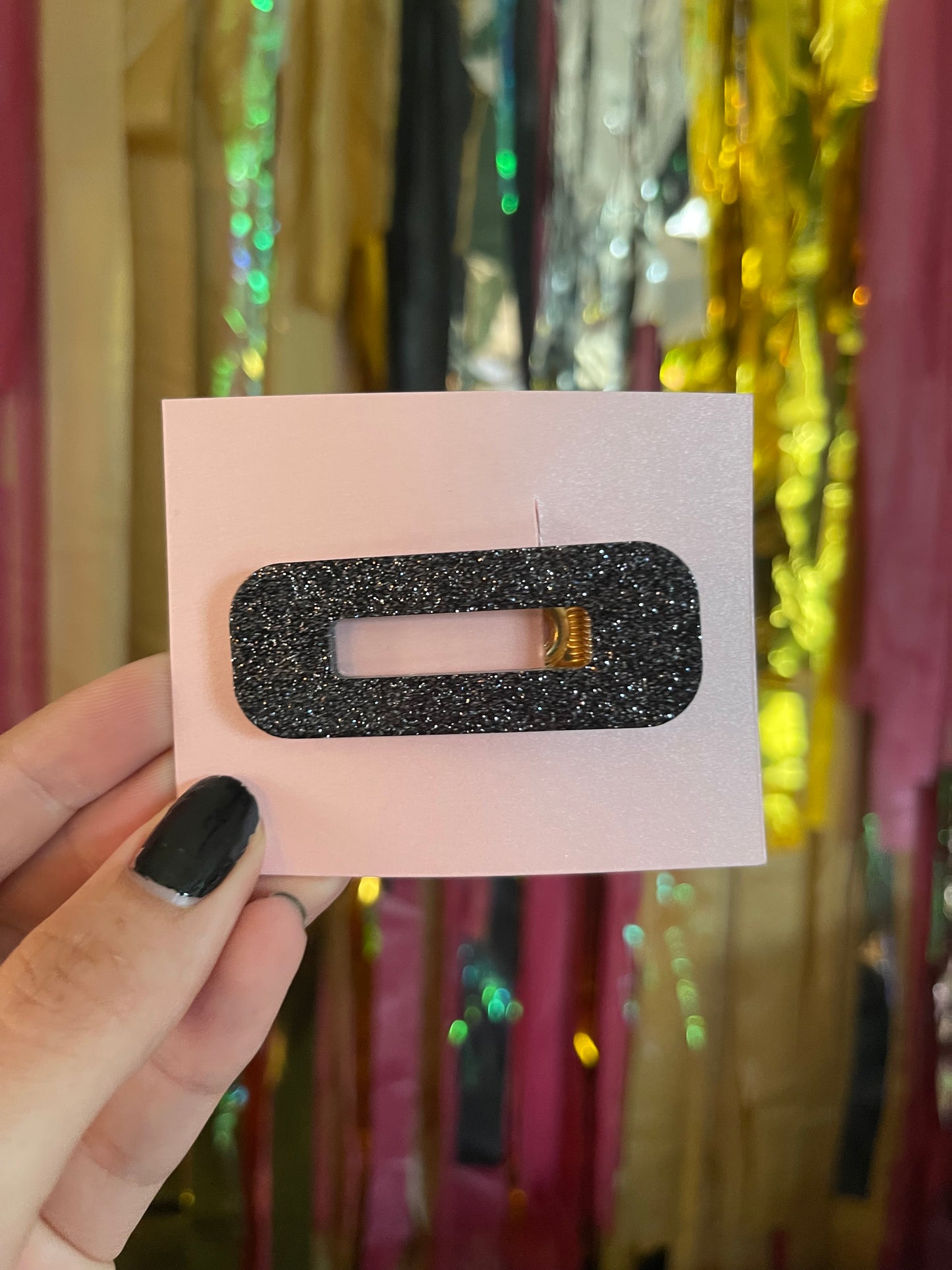 Black Tie Rectangle Clip