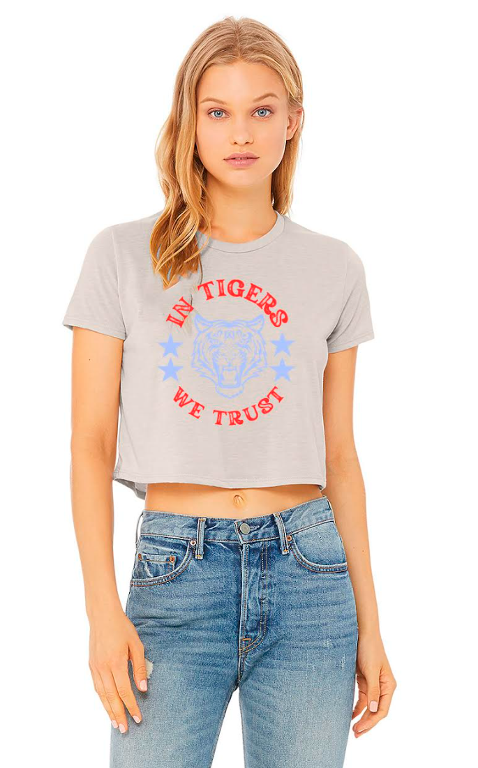 In Tigers We Trust Crop Top