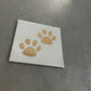 Double Paw Temporary Tattoo (Individual)