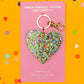 Confetti Heart Keychain