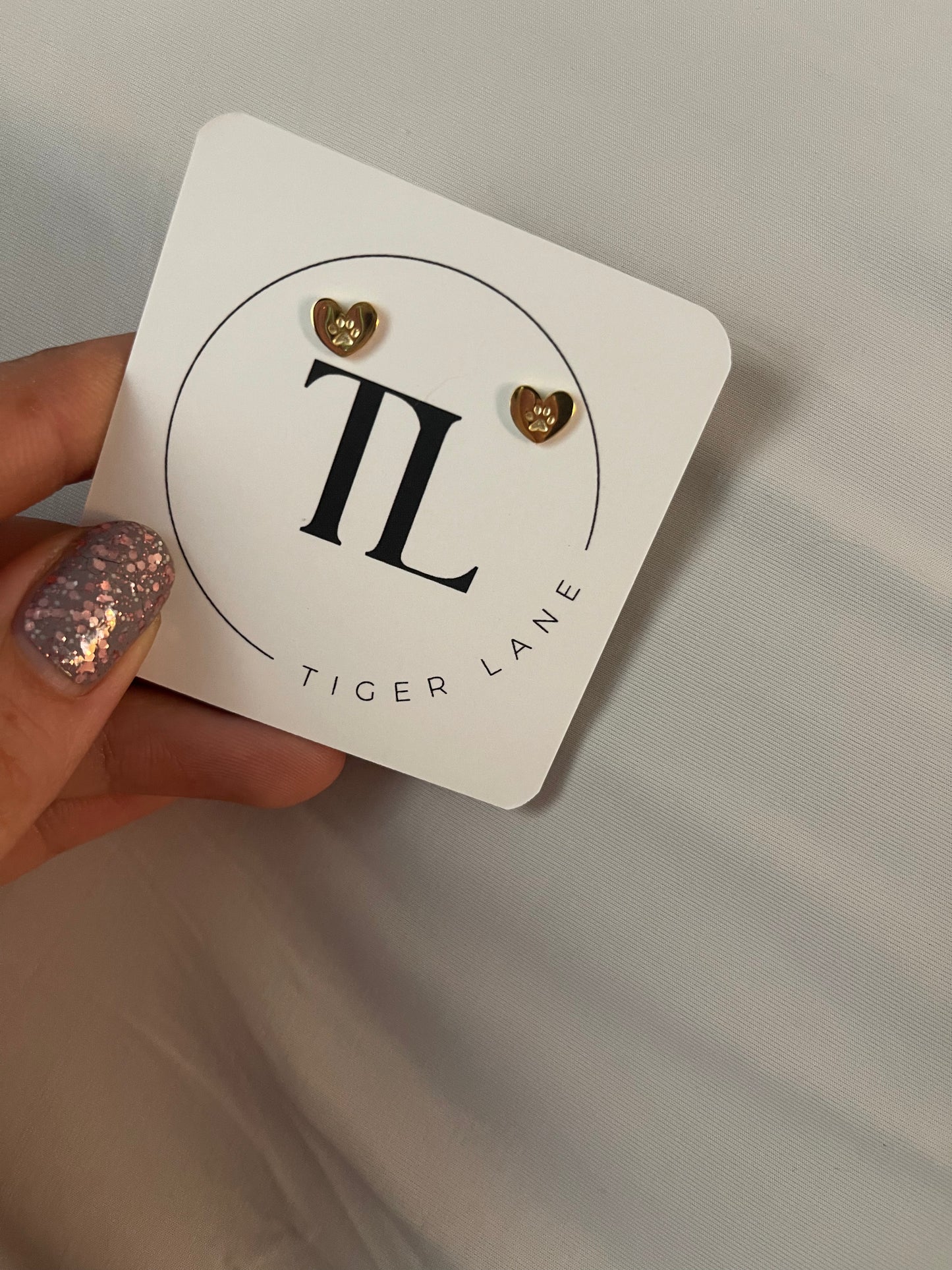 Heart Paw Studs