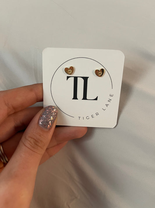 Heart Paw Studs